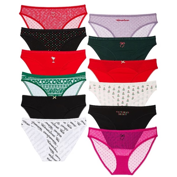 Victoria's Secret 12-Pack Bikini Panties Holiday Advent Calendar Medium NEW - Picture 1 of 3